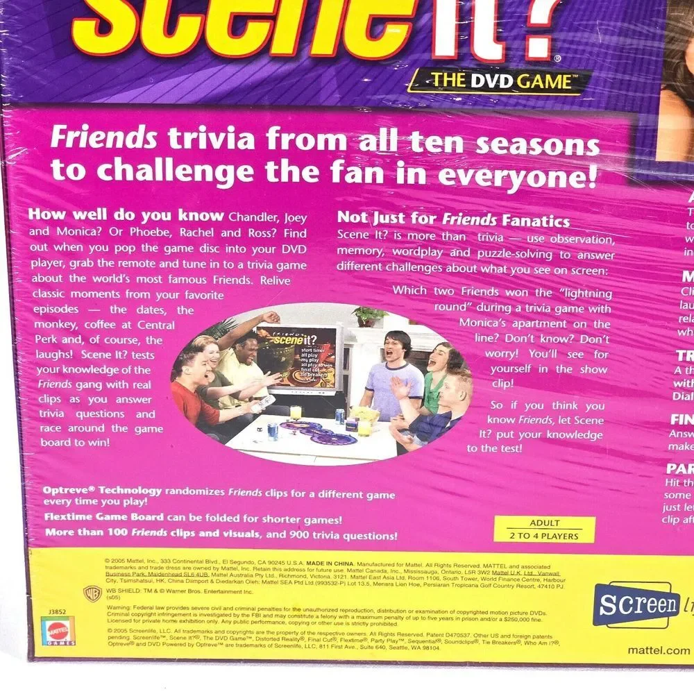 Scene It? Friends Edition DVD Game‎ Trivia Screenlife Games 2002–12 Complete Set